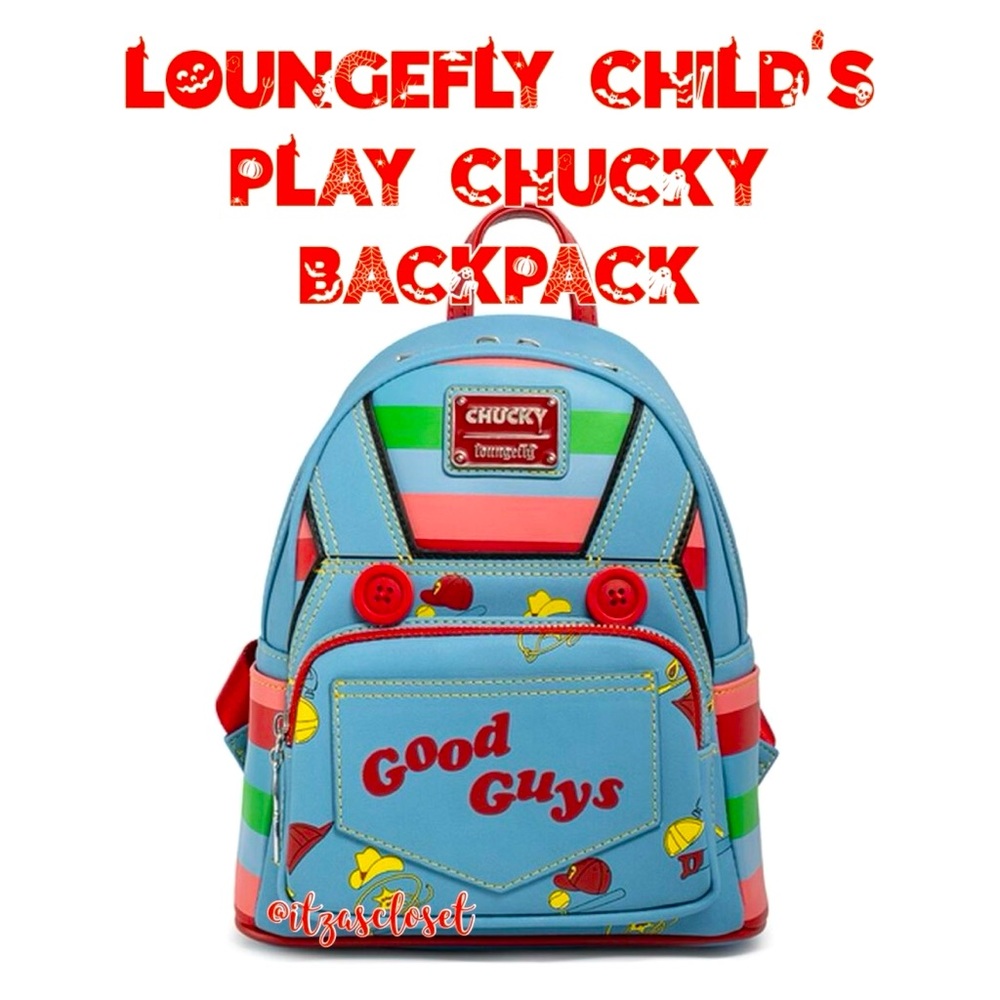 Loungefly Child's Play Chucky Cosplay Mini Backpack NWT